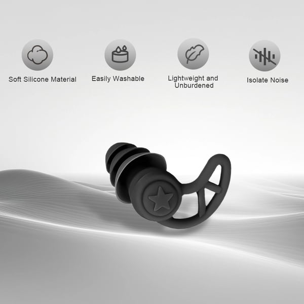 Öronproppar 40 dB brusreducering 1 par Black