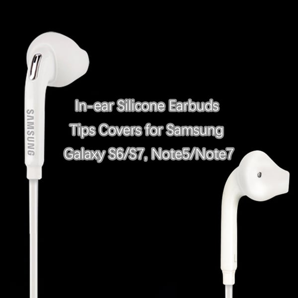 In-ear silikone øretelefoner spidscovers til Samsung Galaxy S6/S7, Note5/Note7 White