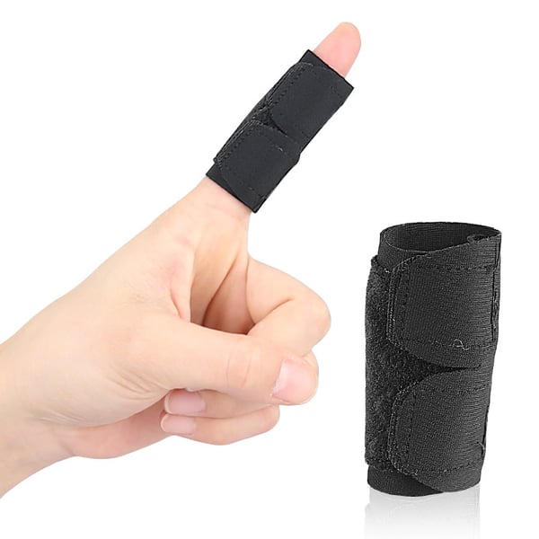 Finger skinner finger ærmer beskyttere, to fingre beskyttelse Black L