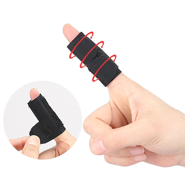 Fingerbandage med skydd för två fingrar Black L