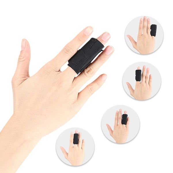 Fingerbandage med skydd för två fingrar Black L