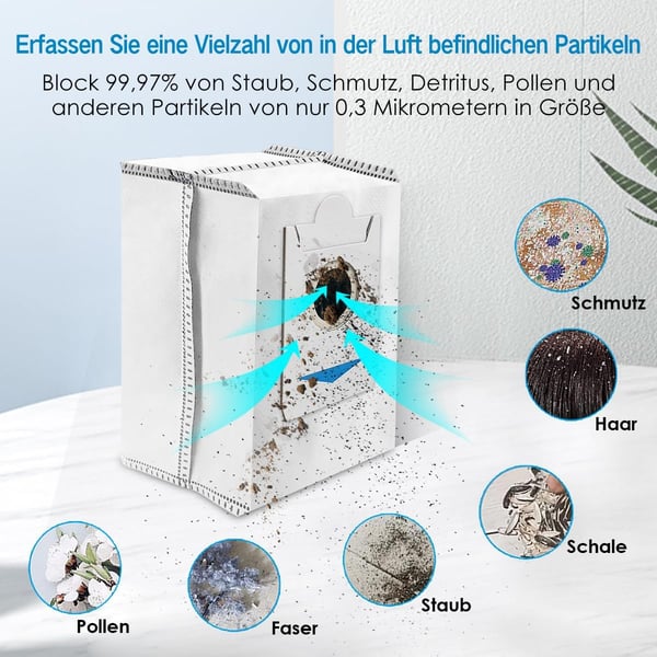 Støvsugerposer til Ecovacs Deebot X2 Omni, 6-pakning