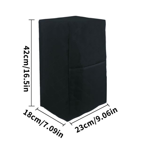 Blender støvlåg, køkkenblender låg med frontlomme Black