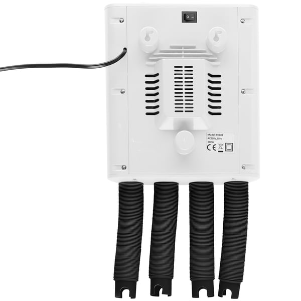 Skotørker 350 watt 4 slanger for tørking av 2 par sko samtidig