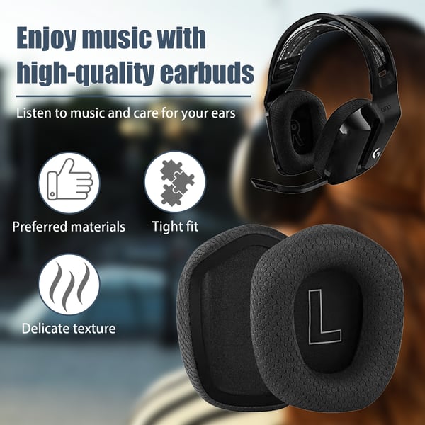 Korvatyynyt Logitech G733:lle 1 pari Black