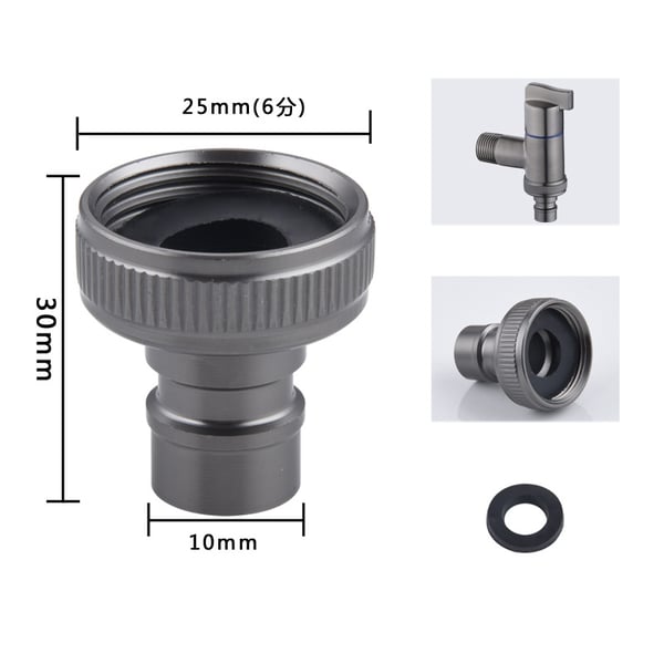 Skrue tråd vaskemaskin kran adapter 25 mm Grey