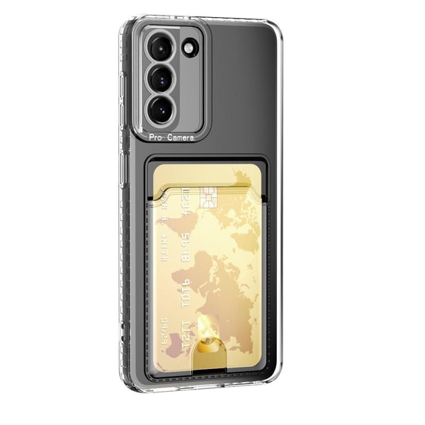 Gennemsigtigt beskyttende telefoncover med kortholder til Samsung Samsung Galaxy S24 Plus Gennemsigtigt beskyttende telefoncover med kortholder til Samsung Samsung Galaxy S24 Plus