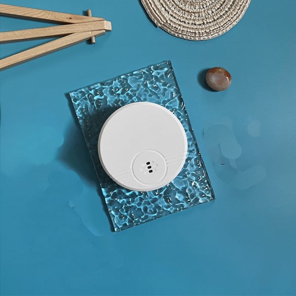 Vannlekkasjealarm Sensor - Batteridrevet Flomdetektor med Høy 135dB Varsling White