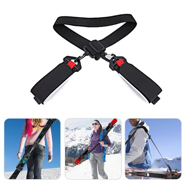 Justerbare stropper for skiutstyr og snowboard, 2 stk. Black