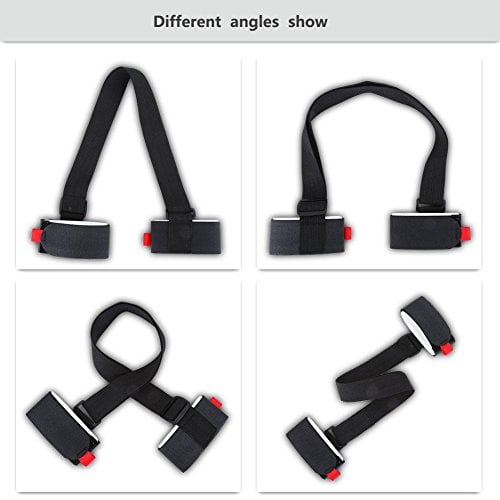 Justerbare stropper for skiutstyr og snowboard, 2 stk. Black