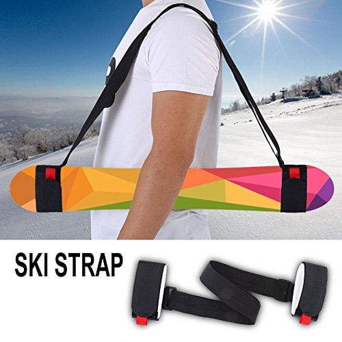 Justerbare stropper for skiutstyr og snowboard, 2 stk. Black