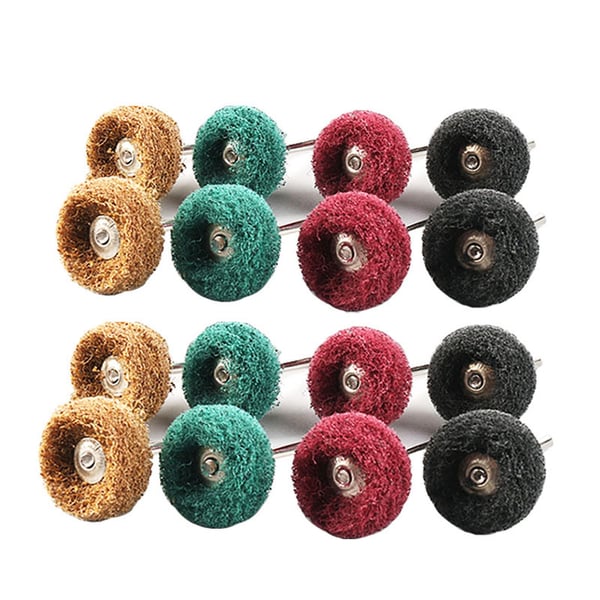 20 stykker Non Woven Abrasive Buffing Poleringshjul Drillfestesett MultiColor