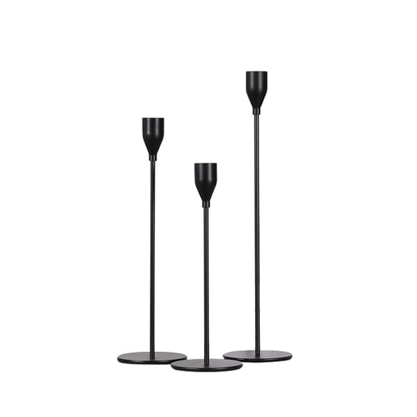 Allsidige lysestaker for hjemmedekor, 3-pakning Black Allsidige lysestaker for hjemmedekor, 3-pakning Black