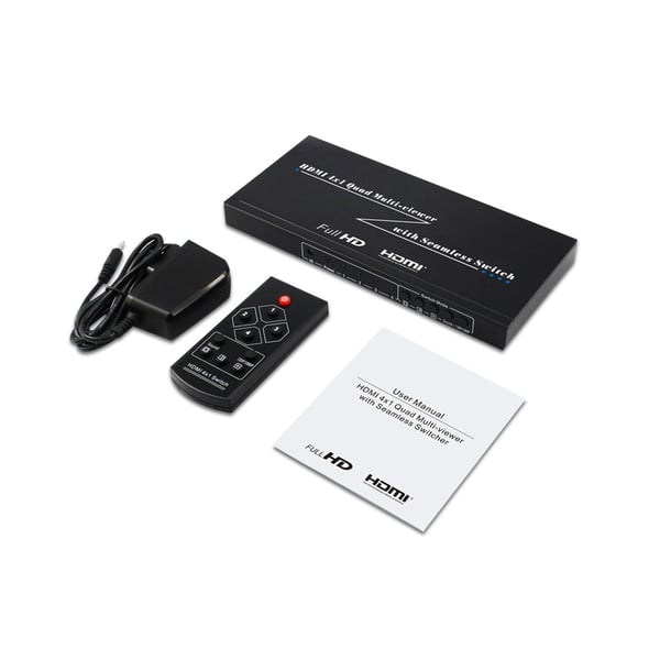 HDMI-bryter, 4 inn 1 ut - 1080P