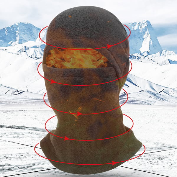 Vindtæt hætte / skimaske til koldt vejr Black