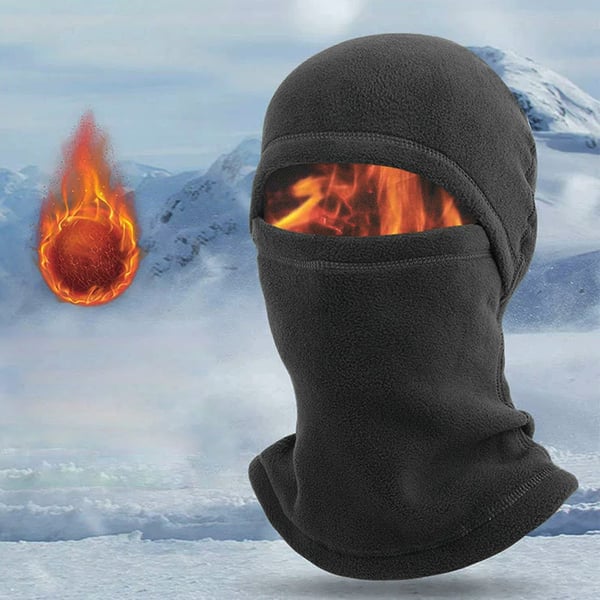 Vindtæt hætte / skimaske til koldt vejr Black