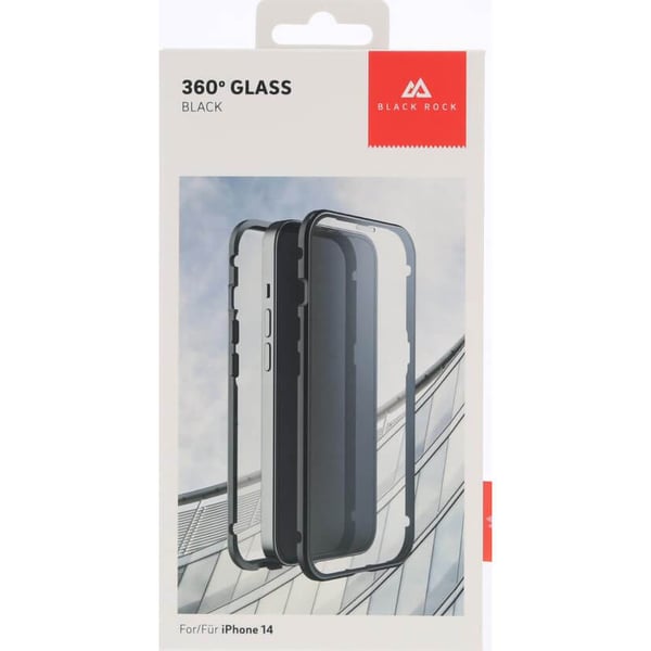 Mobildeksel 360° Glass Transp/Svart - iPhone 14