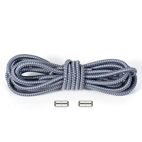 Knytfri elastiske skolisser 1 par Grey