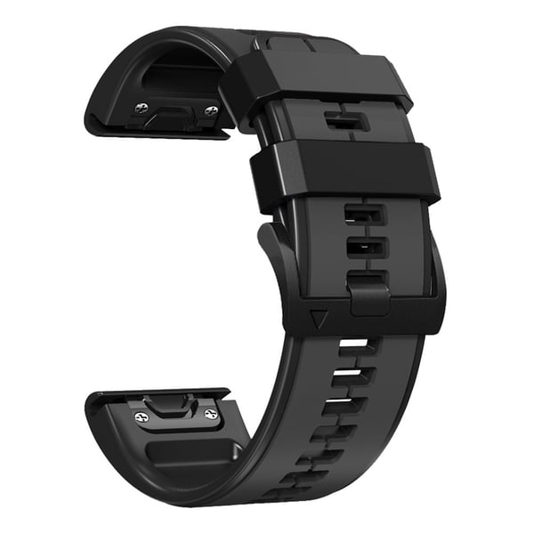 26 mm Silikonarmband för Garmin Fenix 6X/Fenix7X/7X pro, COROS Black