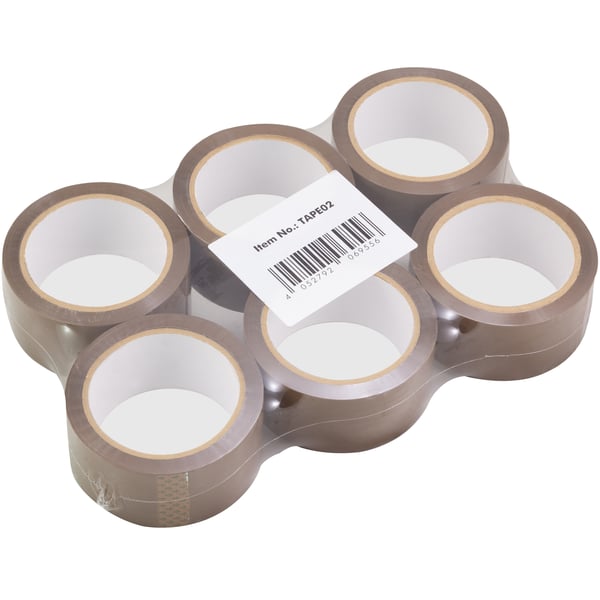 Pakkausteippi Silent 48 mm x 66 m Ruskea 6 kpl