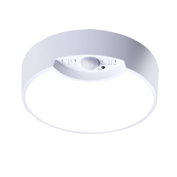 Genopladelig LED-bevægelsessensor-natlys til skabstrappe i entrégarage White