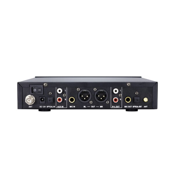Komplett trådløst mikrofonsystem med Bluetooth for bryllup og karaoke Black