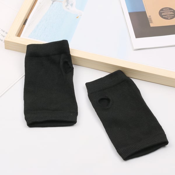 2 par Vintervarma Stretchiga Halvfingerhandskar Black