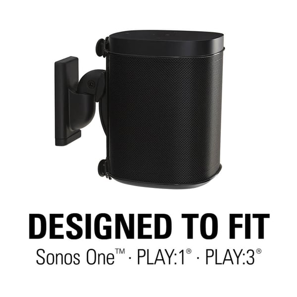 Veggfester for Sonos One SL Play:1 Play:3 Par Svart