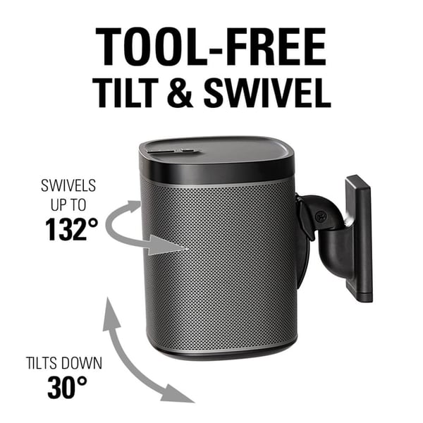 Veggfester for Sonos One SL Play:1 Play:3 Par Svart