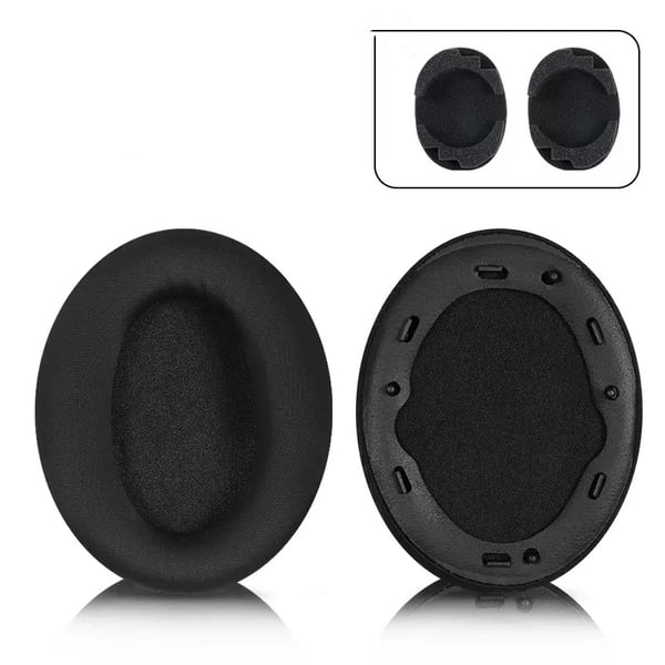 Erstatningsøreputer med pakninger og spenner for Sony WH-1000XM4 Black