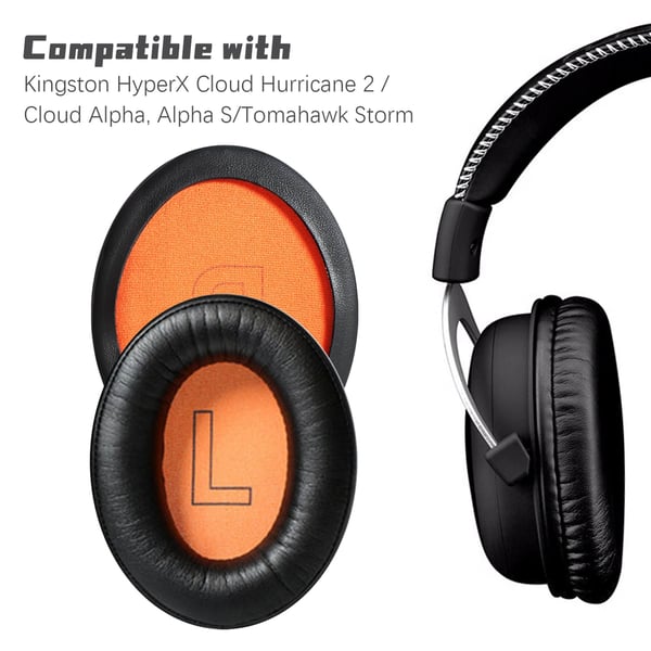 Udskiftningsørepuder til Kingston HyperX Cloud Hurricane 2/Cloud Alpha, Alpha S