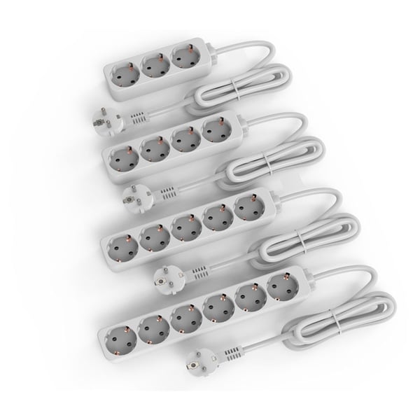 EU-stikadapter, stikdåse 1,5 m 6 AC-udtag