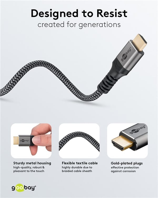 High Speed HDMI™-kaapeli Ethernetillä (4K@60Hz)