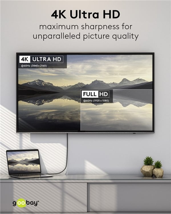 DisplayPort™ til HDMI™-kabel, 4K ved 60 Hz
