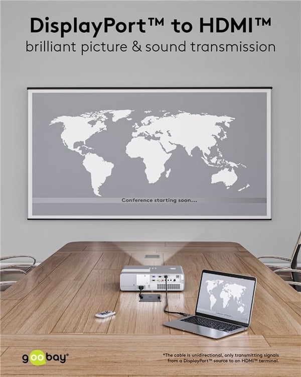 DisplayPort™ til HDMI™-kabel, 4K ved 60 Hz