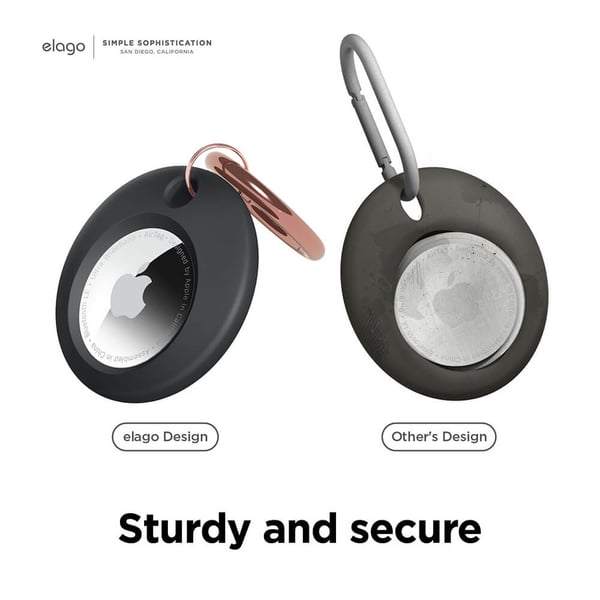 Kotelo avaimenperällä AirTagille, musta