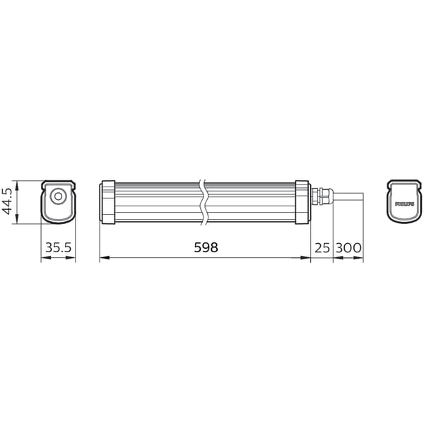 ProjectLine Loftlampe 60cm 17W 1700lm IP65