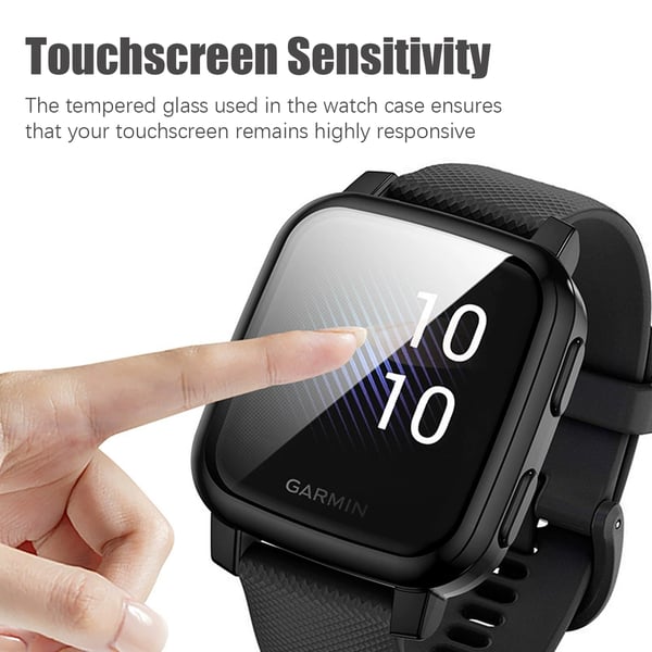 Suojakotelo näytönsuojalla Garmin Venu Sq Black