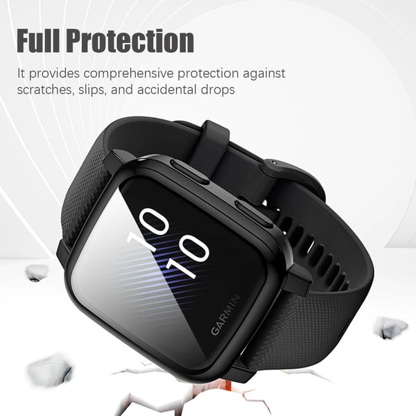 Suojakotelo näytönsuojalla Garmin Venu Sq Black