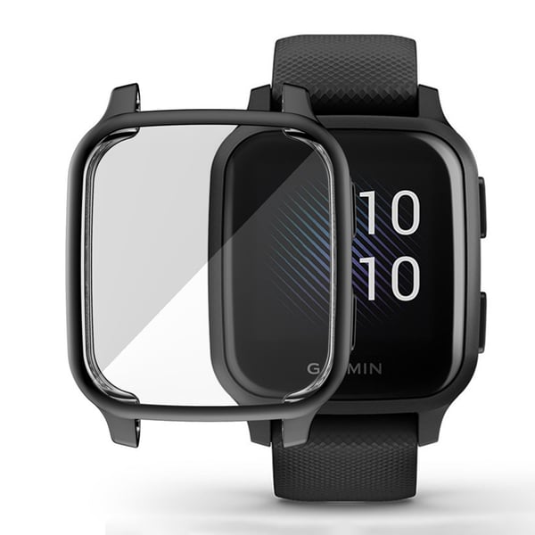 Suojakotelo näytönsuojalla Garmin Venu Sq Black