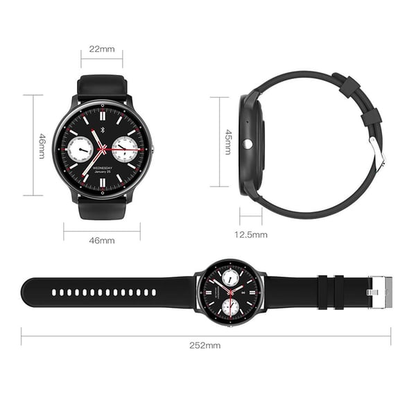 IP67 vandtæt 1,39" HD Touch Screen Smart Watch Black