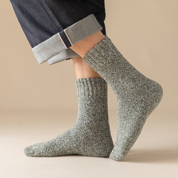 5 par tykke varme vintersokker herre Multicolor1 M