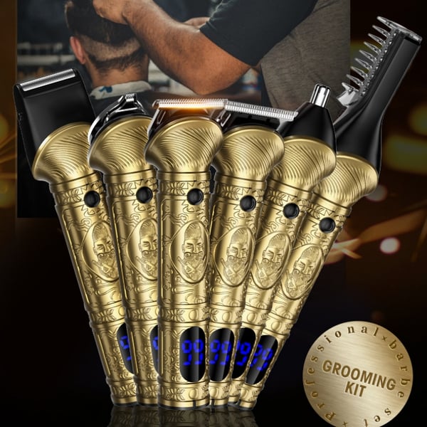 6-i-1 USB-lading Multifunksjonelt Grooming Kit - Hårtrimmersett Gold