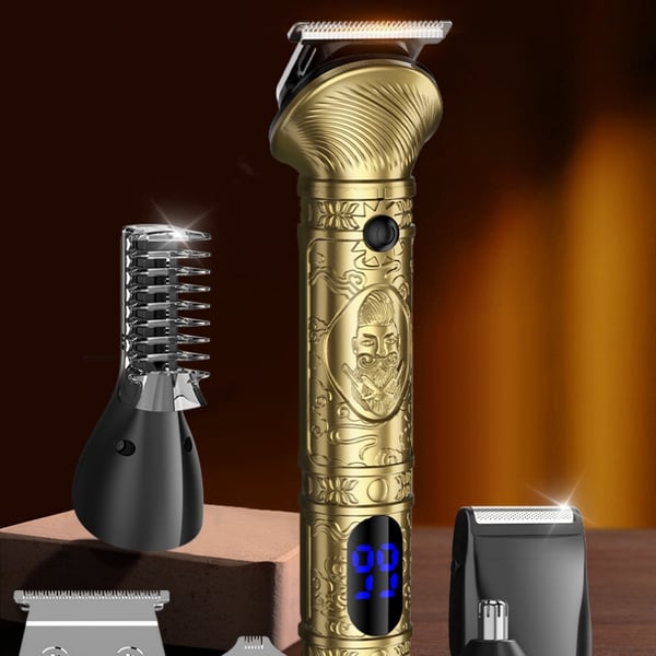 6-i-1 USB-lading Multifunksjonelt Grooming Kit - Hårtrimmersett Gold