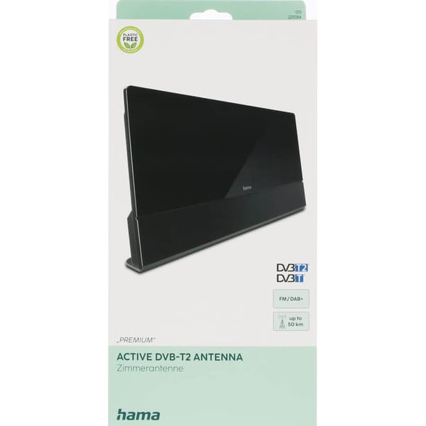 Innendørs Antenne Pro 55 DAB+/DAB/DVB-T2/FM Flat Svart