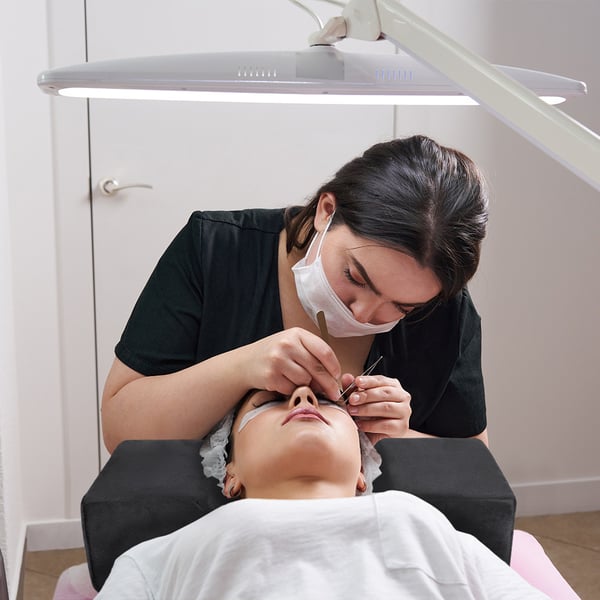 Nakkestøtte Øjenvippepude U-form Vippepude Makeup Salon Black