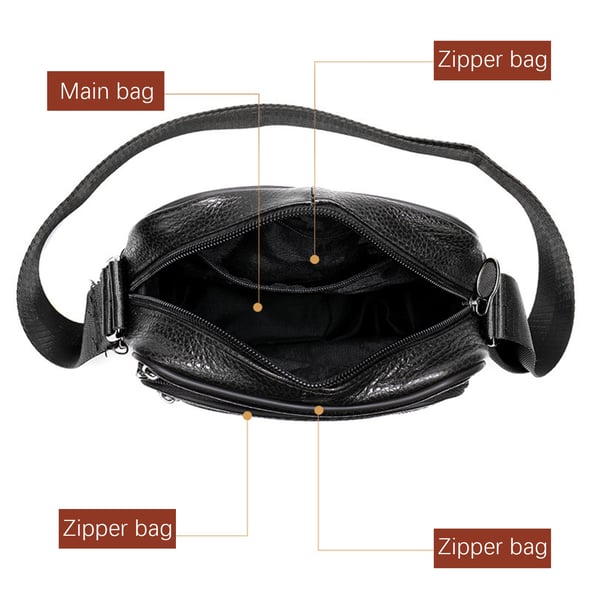 Crossbody laukku aitoa nahkaa Black