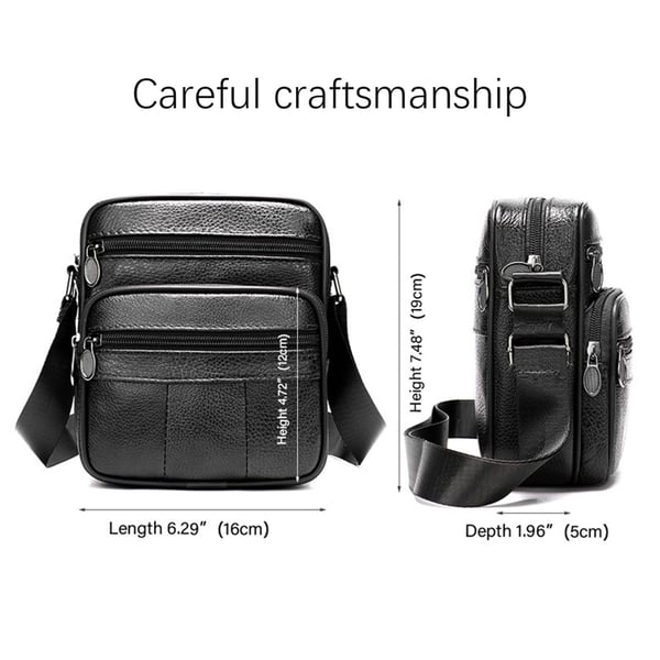 Crossbody laukku aitoa nahkaa Black