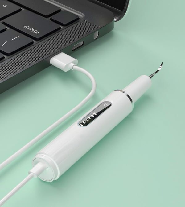 USB oppladbar dental irrigator IPX6 vanntett 6 moduser White