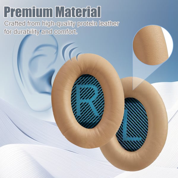 Erstatnings-øreputer for Bose QC15 QC25 QC35 AE 2 Beige